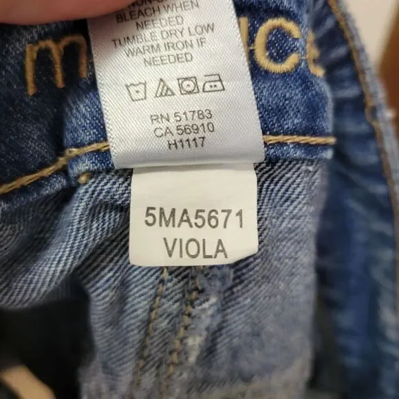 Maurices Light Wash Blue Denim Raw Hem Button Fly Mini Jean Skirt Size 3/4 - Picture 8 of 8